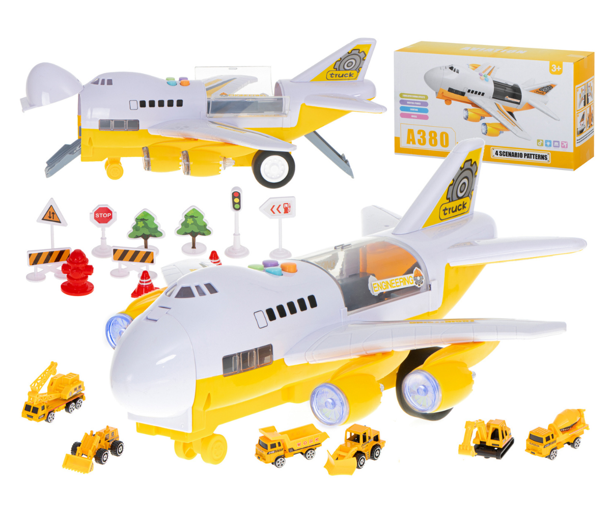 Lastele mõeldud lennuk ja ehitusmasinate komplekt