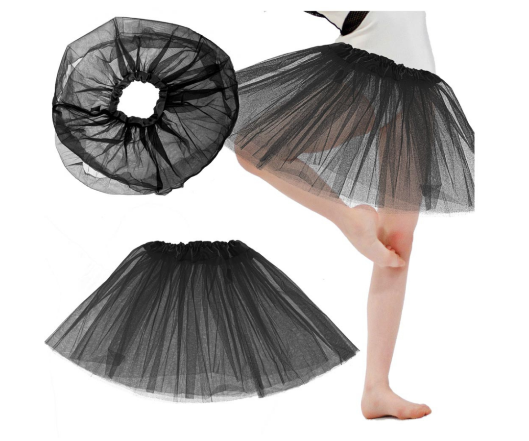 Elegantne must tüllseelik rollimänguks ja esinemiseks