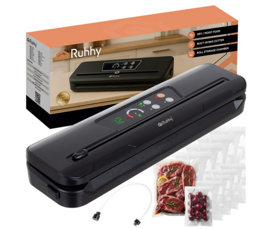 Must kompaktne vaakumpakendaja koos tarvikutega