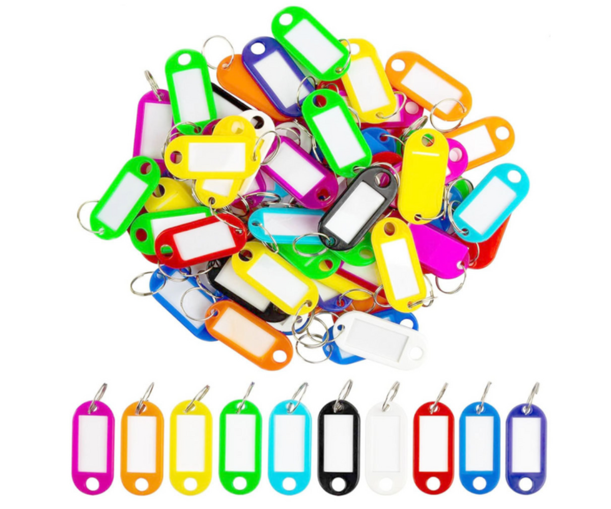 Praktilised võtmesildid metallrõngaga võtmete organiseerimiseks