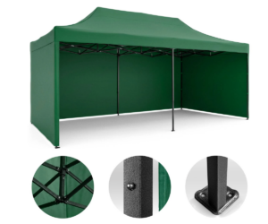 aiapaviljon 3x6 m roheline Plonos 3 seinaga