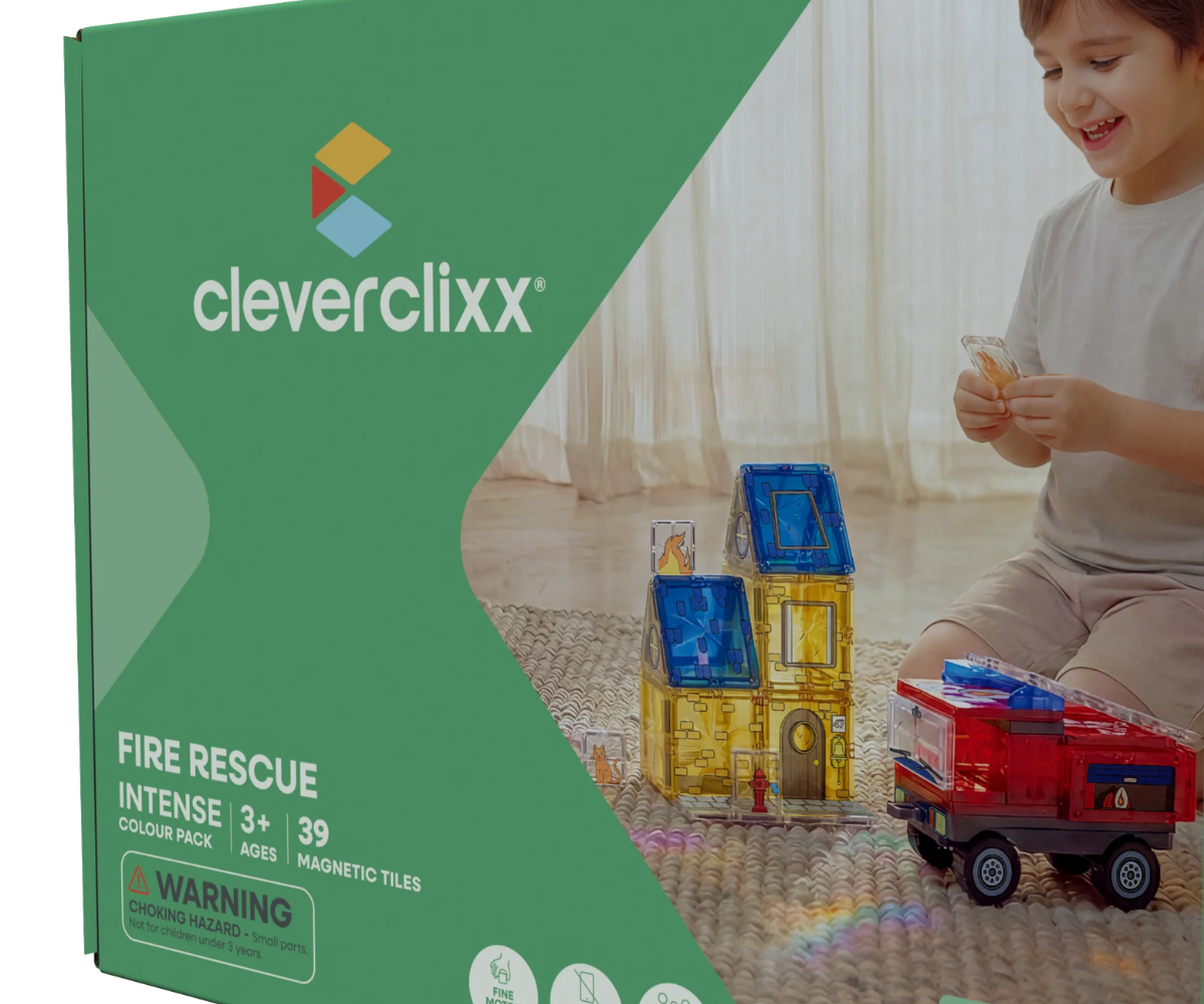 magnetklotsid cleverclixx fire rescue pack 39 osa tuletõrje mäng