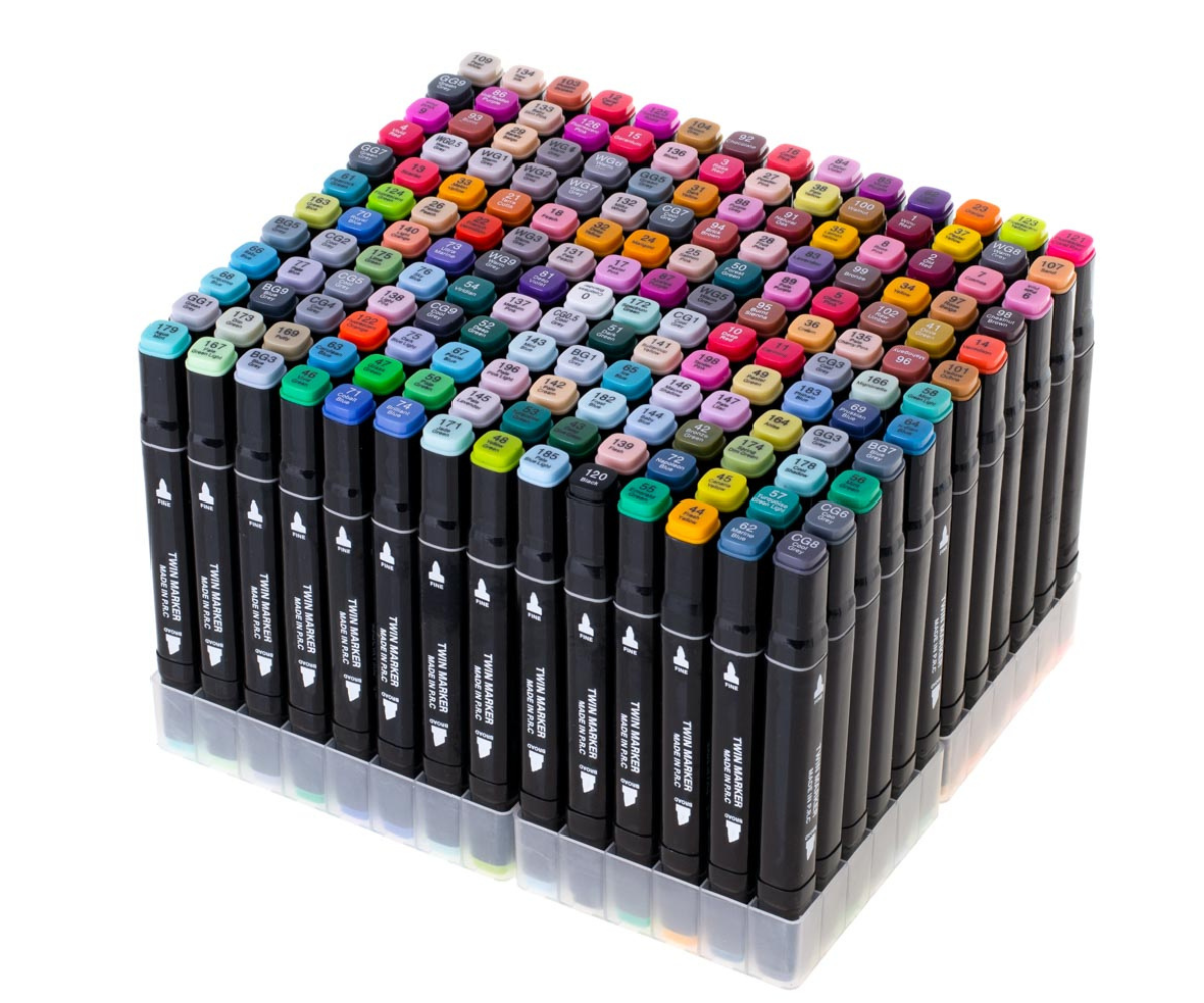 Joonistusmarkerite komplekt loomingulisteks projektideks 💙