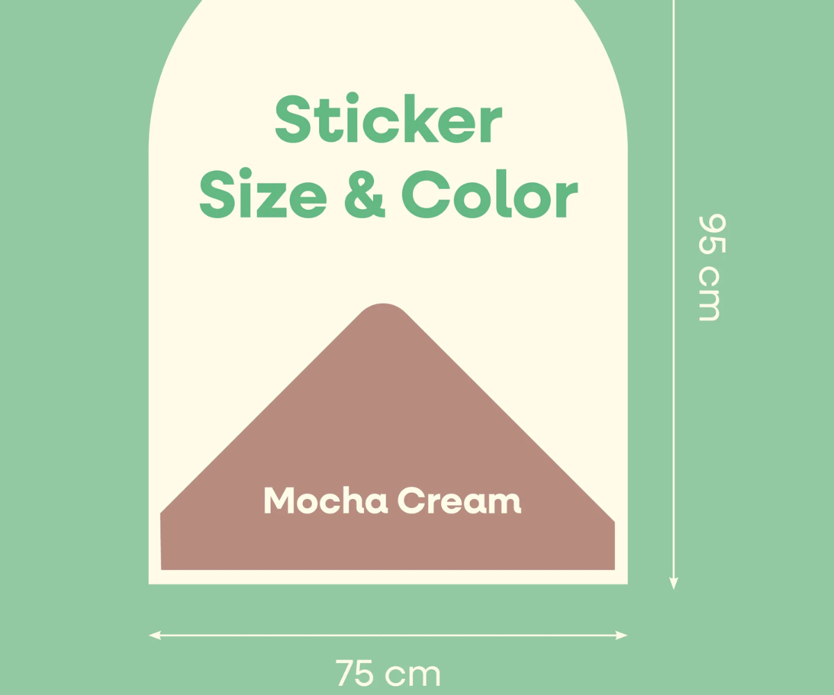 magnetseinakleebis cleverclixx 95x75 cm mocha cream mängusein