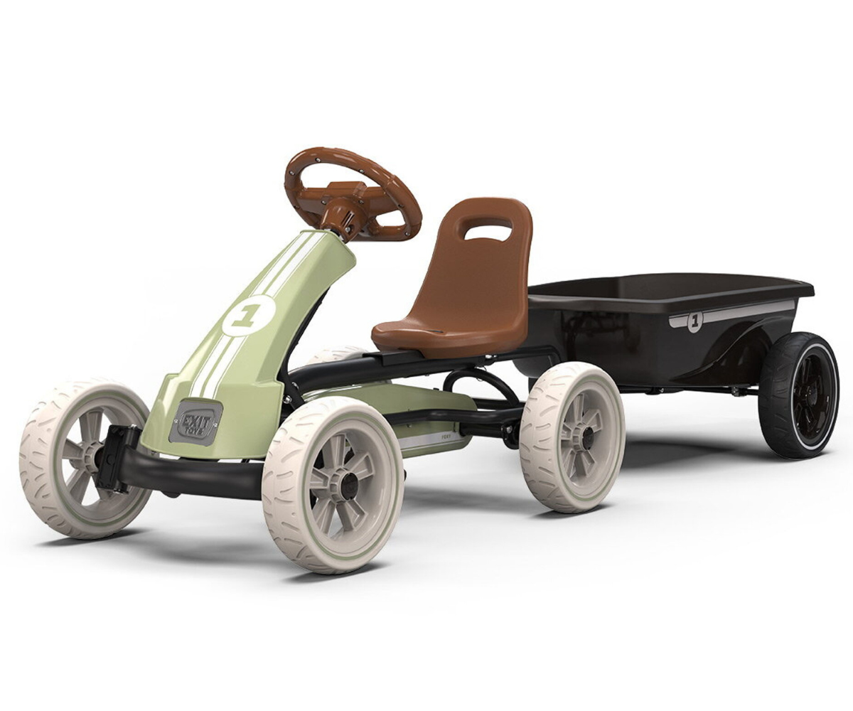 EXIT Foxy go kart haagisega roheline mudel