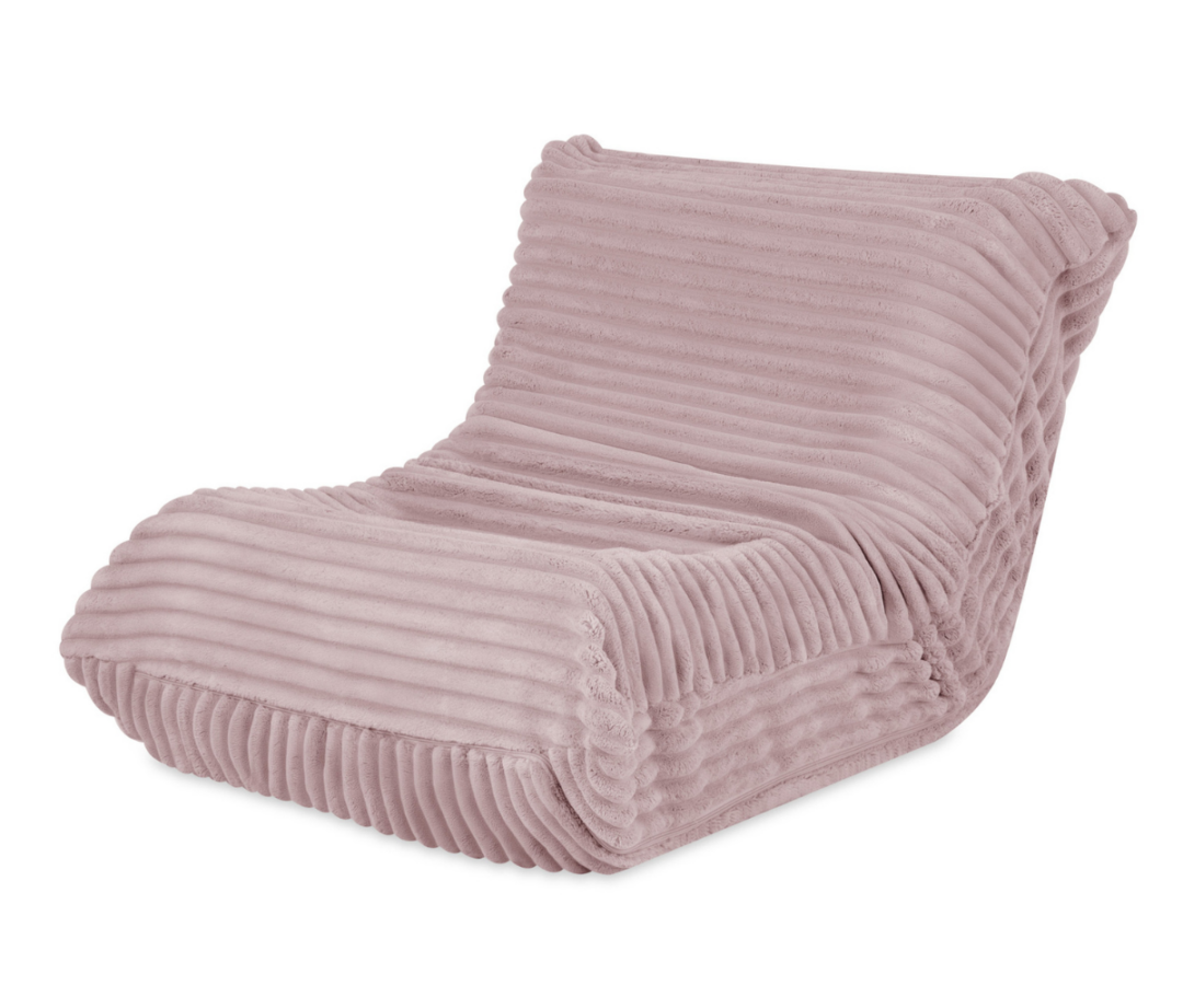 Ergonoomiline laste puhketool MOONI premium velvet 65x60cm - pastelne roosa