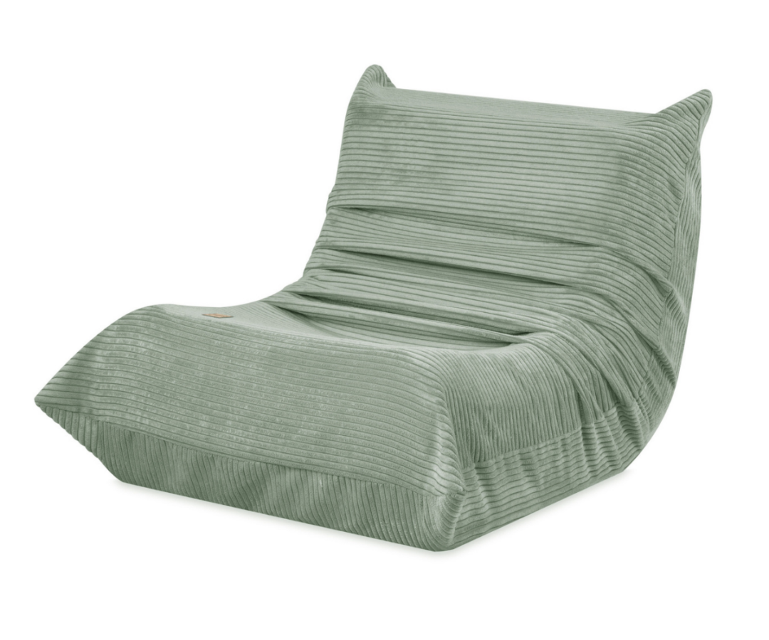 Ergonoomiline laste puhketool MOONI premium velvet - pastelne roheline