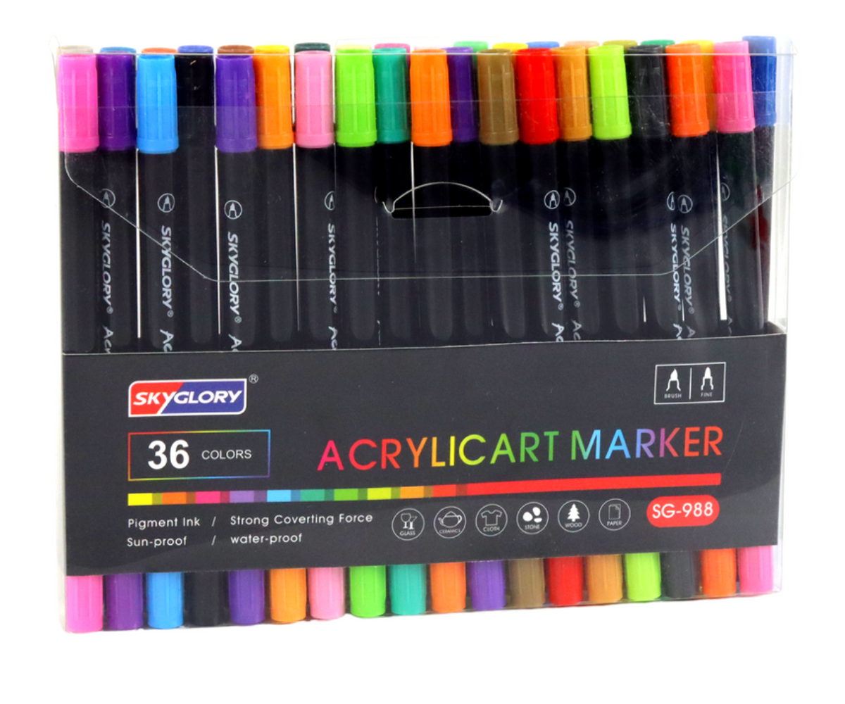 36 kahepoolsest markerist koosnev komplekt sisaldab erksaid värve ning sobib nii joonistamiseks, kirjutamiseks kui ka meisterdamiseks 🎨🖍️