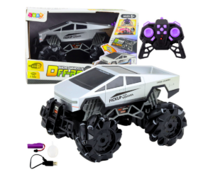 Kaugjuhitav Cyber Pickup Truck 25cm suitsuefektiga - hõbedane (6+)