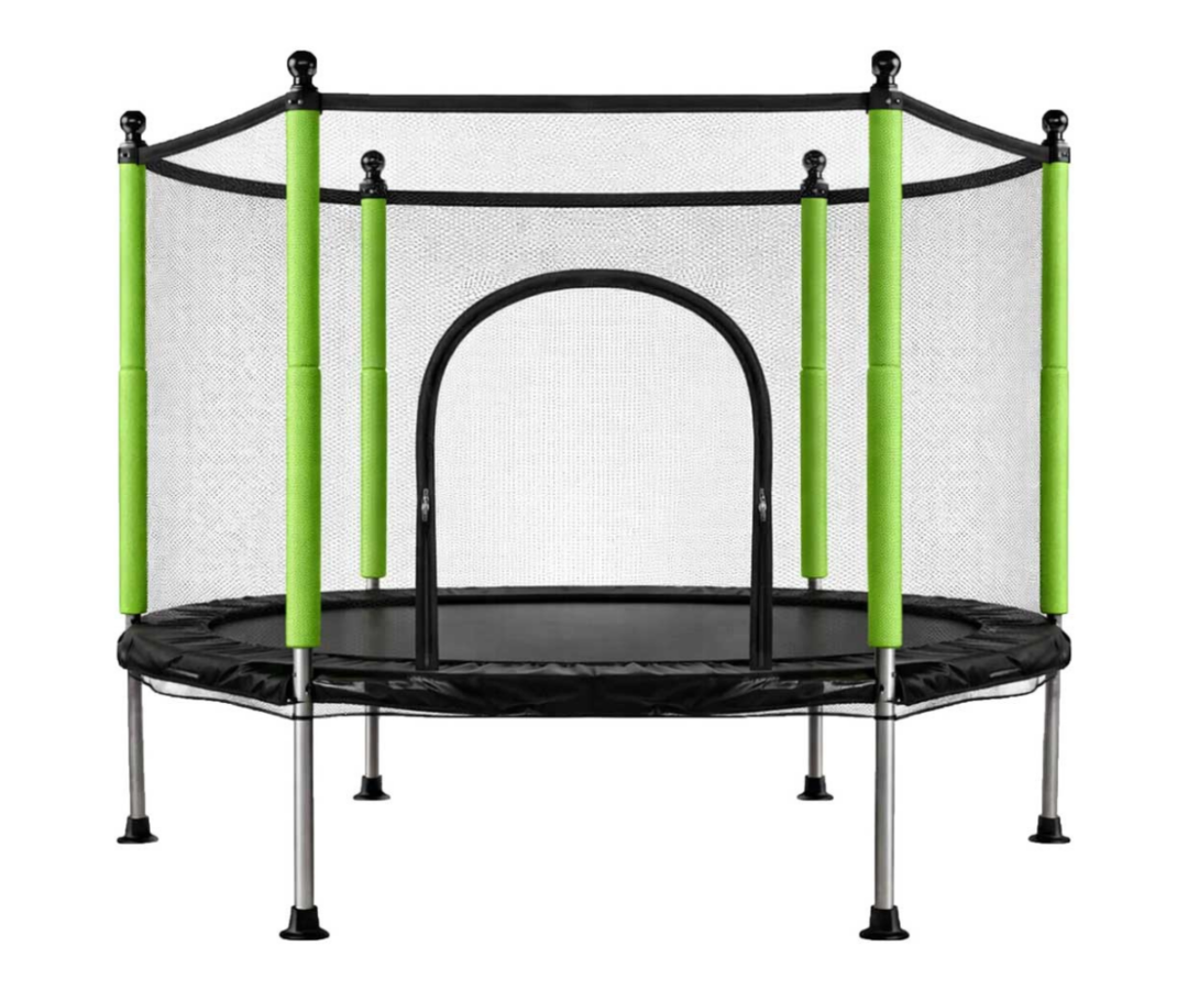 Laste minibatuut turvavõrguga 140cm roheline