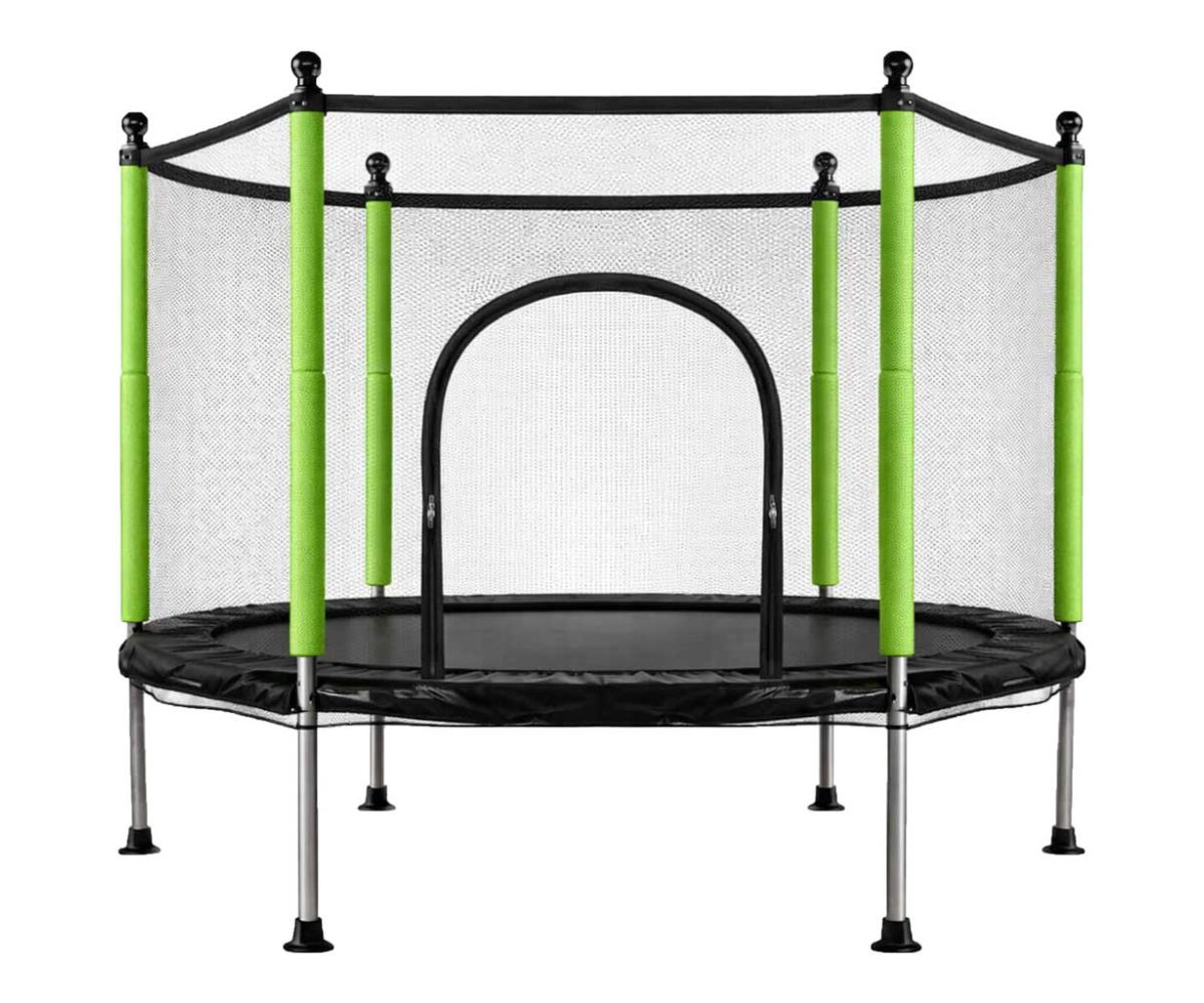 Laste minibatuut turvavõrguga 140cm roheline