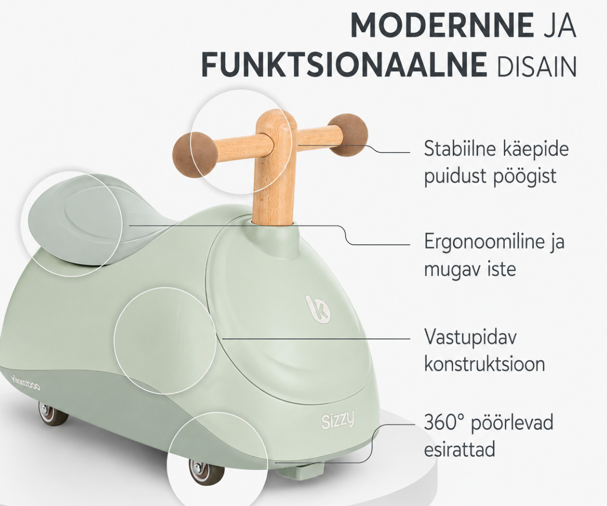Kerge, kuid vastupidav konstruktsioon võimaldab lapsel autot iseseisvalt juhtida ja manööverdada. 💪🚙