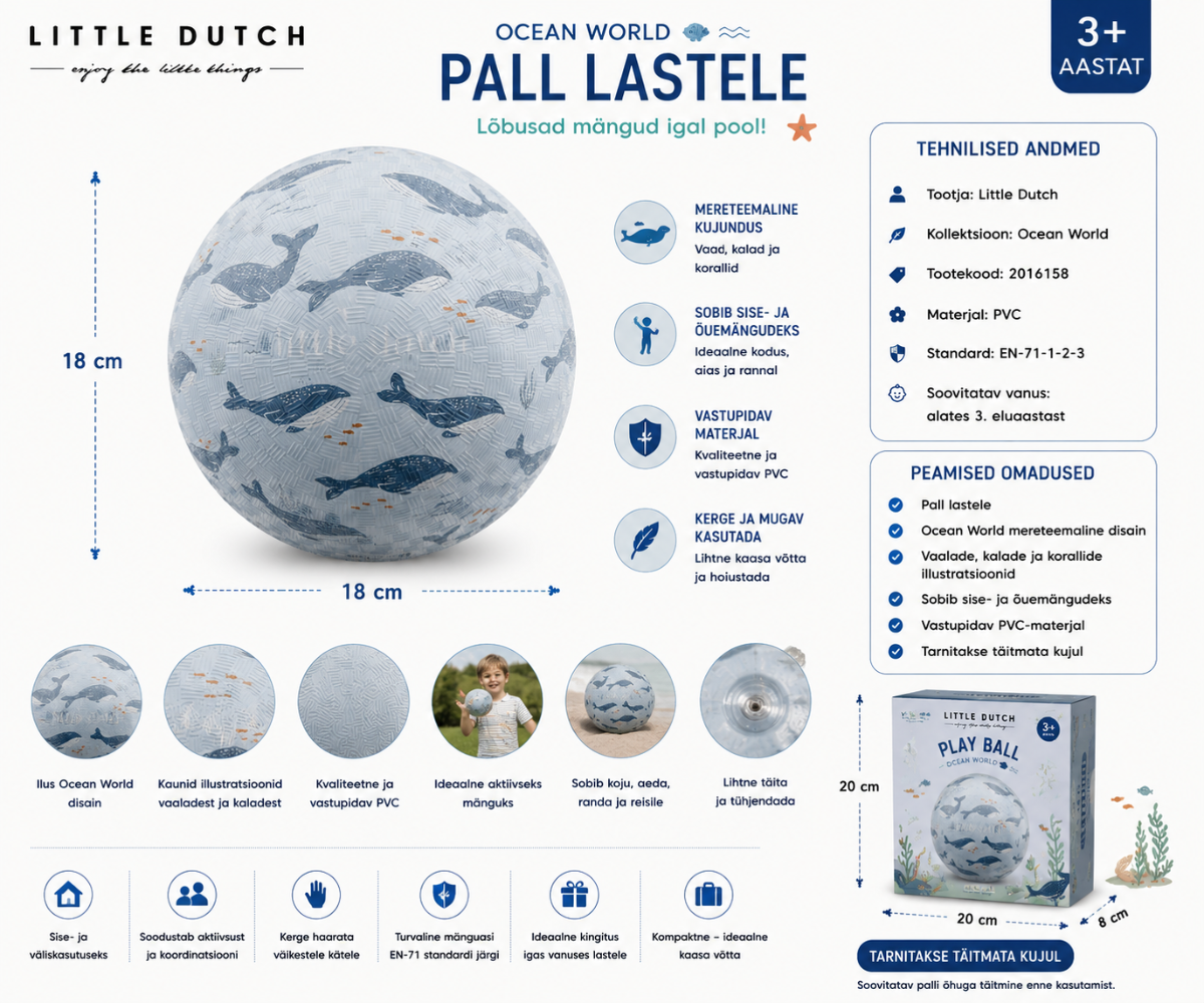 Little Dutch pall Ocean World 18 cm 🐋🌊