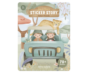 Little Dutch Safari Friends kleebiste vihik pakub tundideks loomingulist mängurõõmu ning aitab väikestel avastajatel luua ikka ja jälle uusi ja vahvaid safariseiklusi.