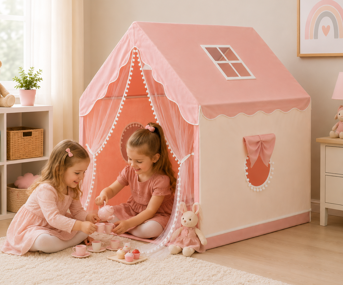Lastetelk lastetuppa loob hubase ja turvalise mängunurga, kus laps saab mängida, lugeda ja puhata. 🏡🧸