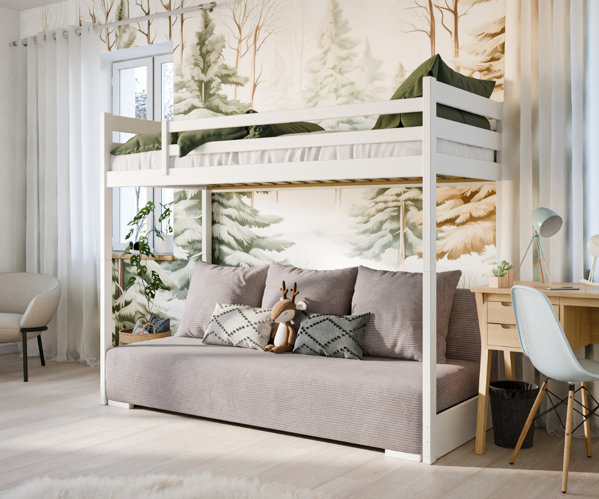 Narivoodi diivanvoodiga Sofino 90x200/140x200cm hallikas-beež velvetkangas
