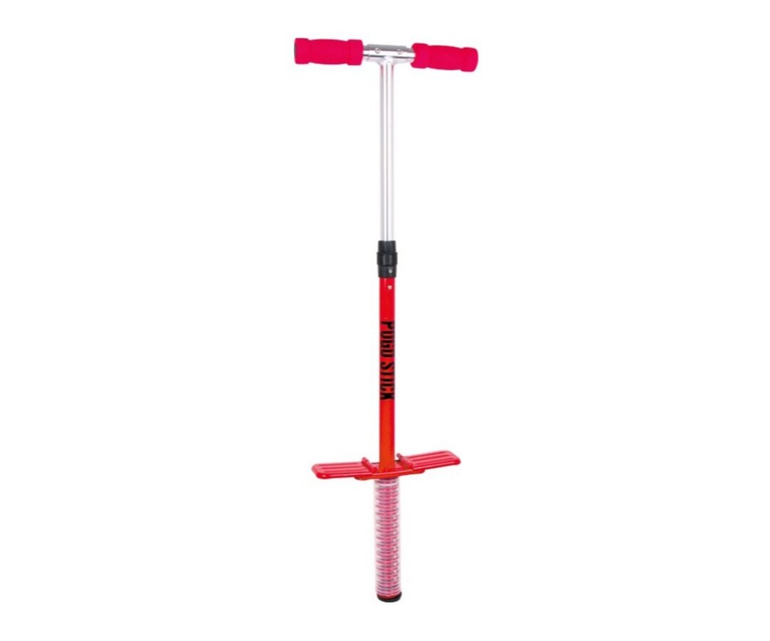 Hüppepulk lastele Pogo Stick Small Foot – kuni 50 kg (4+), punane värv, kvaliteetne ja kaasaskantav