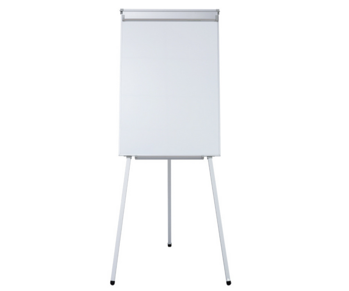 Tagantvaade magnetilisele pabertahvlile statiivil 70×100cm – valge.