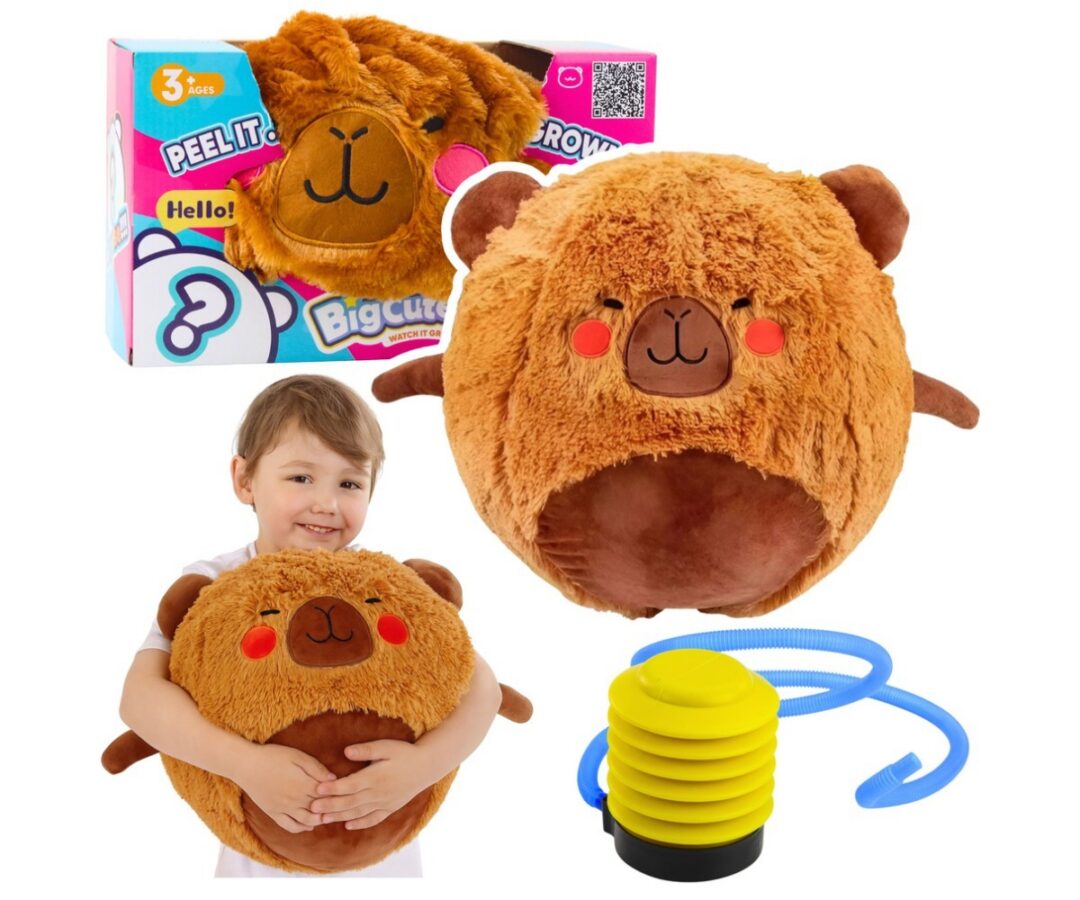 Hüppeloom Kapibaara BigCutePet 50cm pumbaga koos mänguõe ja pakendiga.