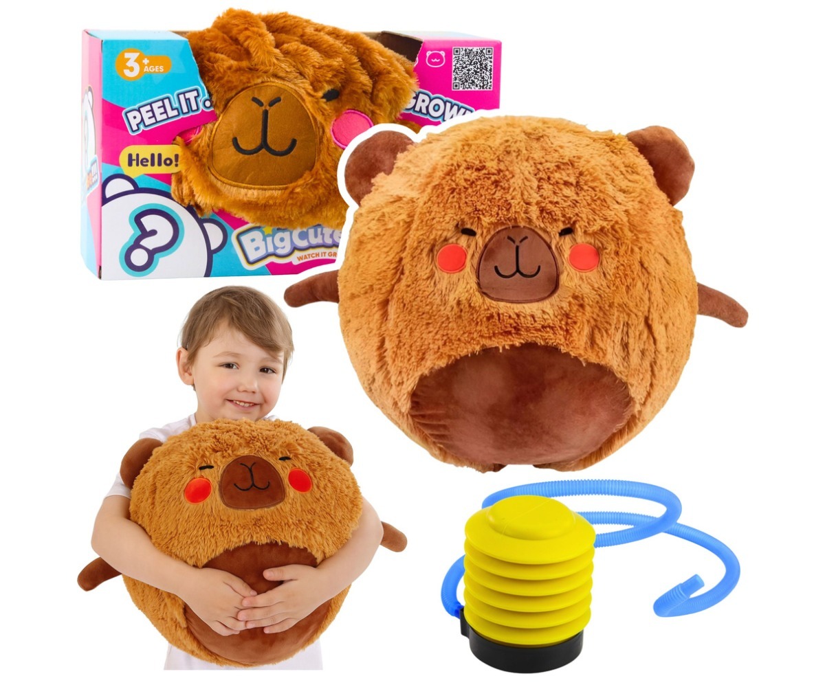 Hüppeloom Kapibaara BigCutePet 50cm pumbaga koos mänguõe ja pakendiga.