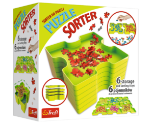Pusletükkide sorteerimisalused – Trefl 90816, kuus eraldi konteinerit pusletükkide sorteerimiseks.