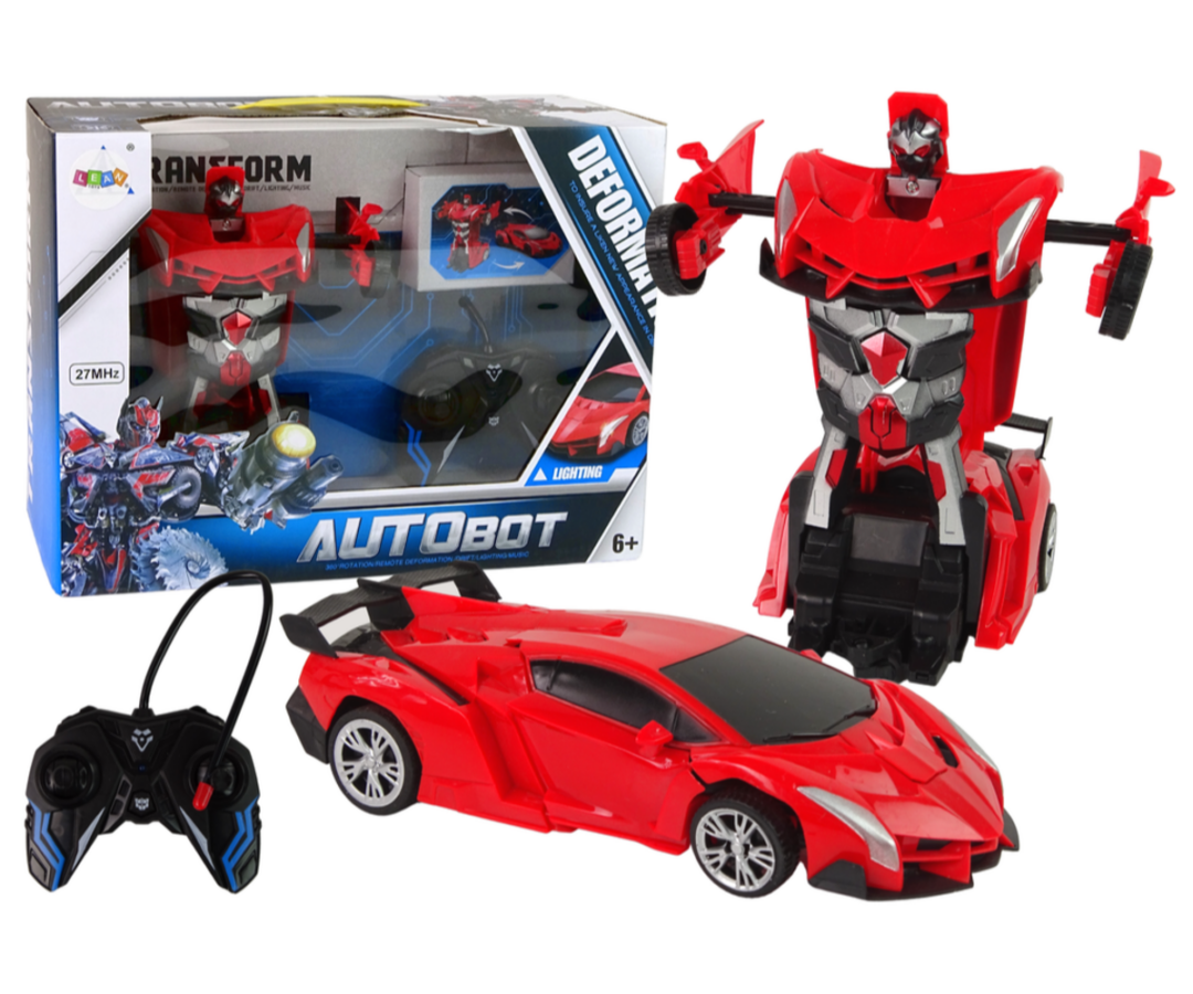Puldiga auto-robot 2in1 – drift 360° valgus ja heli mänguasi ja seadmed.