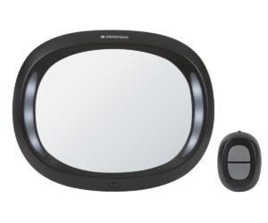 Must LED-valgustusega beebi tahavaatepeegel autosse – 360° reguleeritav
