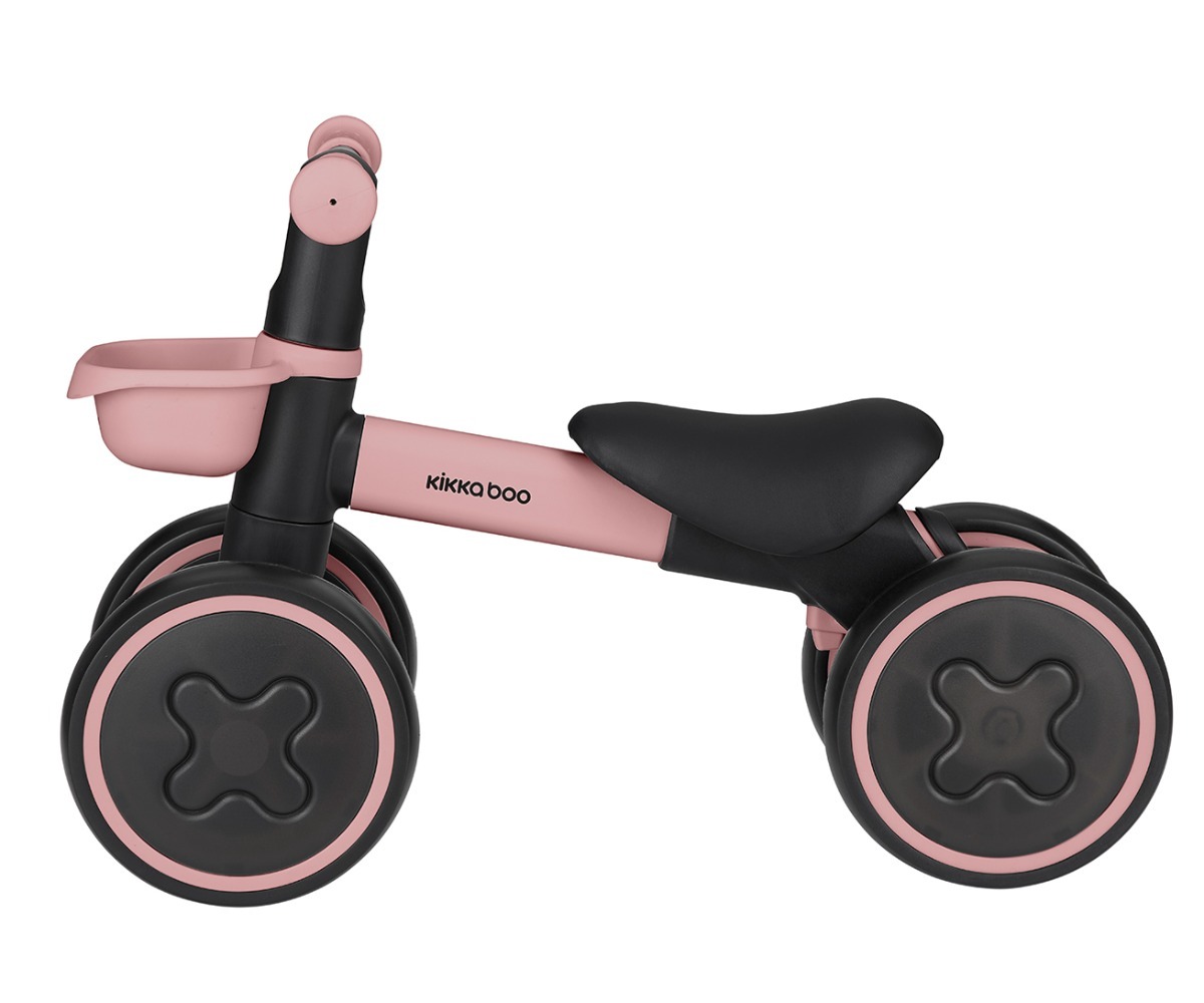 Jooksuratas Blinky Pink helendavate ratastega (1-3a) profiilipilt, kaunis roosa ja must värv.