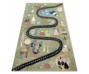 Lastetoa autovaip FUN Autotee, millel on värvikad motiivid ja teed.