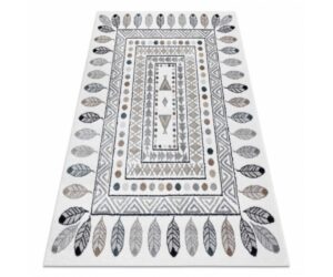Lastetoa vaip FUN Teepee - kreemjas, kaunid lehed ja geomeetrilised mustrid