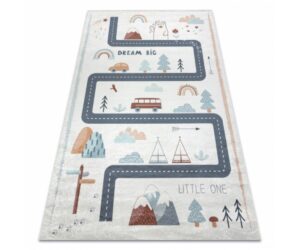 Lastetoa autovaip BAMBINO Metsatee, kus on illustratsioon unistustest ja auto teest
