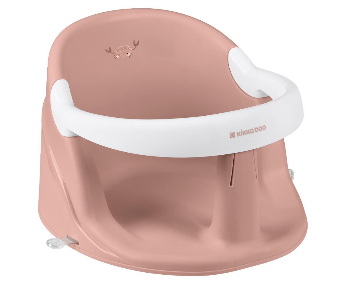 Beebi vannitamisiste Ocean Deep Blush iminappadega pealtvaade, roosa värv ja mugav käepide.