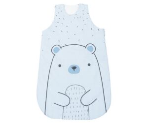 Talvine beebi magamiskott Bear with Me Blue 1.8 TOG (6–18 kuud) koos karu kujutisega