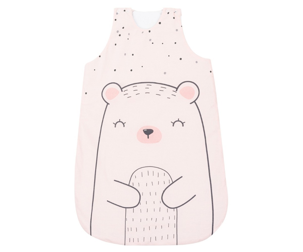 Talvine beebi magamiskott Bear with Me Pink 1.8 TOG (6–18 kuud) roosa karupoja kujutisega