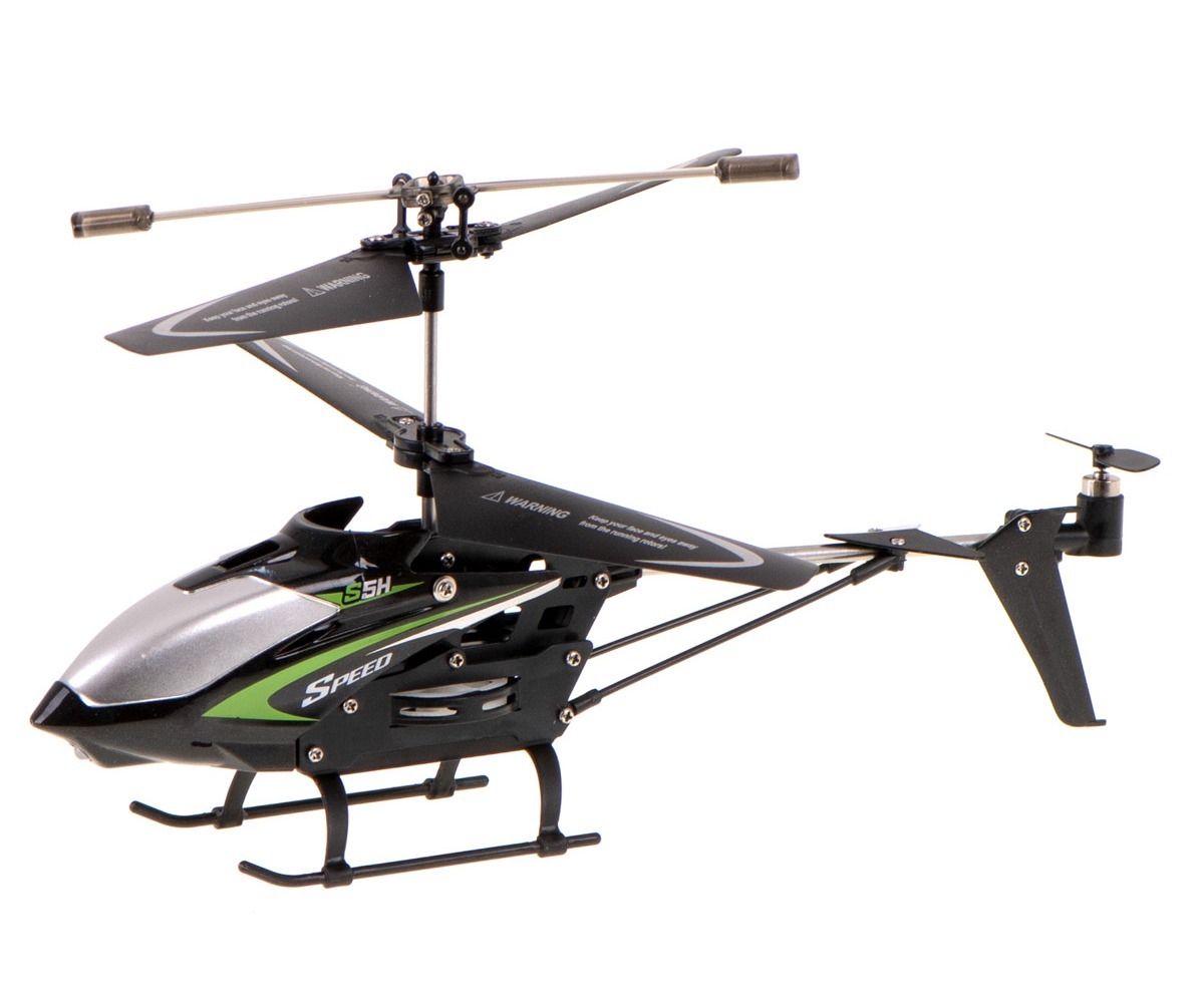 Kaugjuhitav helikopter SYMA S5H puldiga - must, esiplaanil ja detailides.
