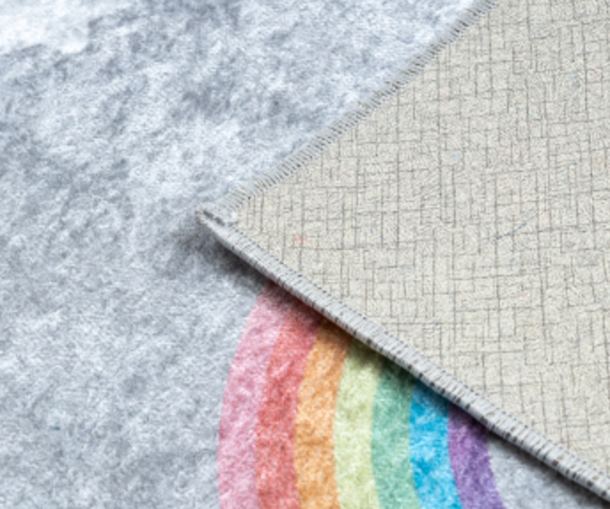 Detail pildist lastetoavaibast JUNIOR Vikerkaar ja pilved, hall