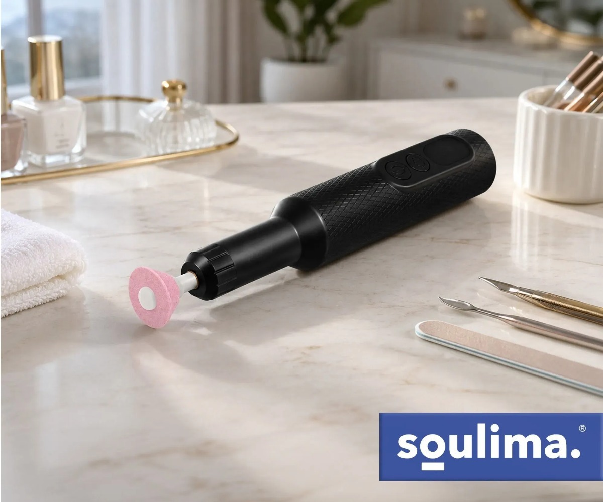 Juhtmeta küünefrees Soulima 18 000 p/min tööriist kaunil laual