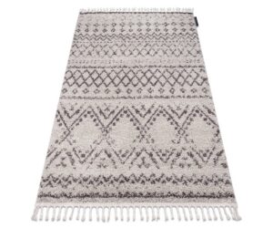 Kohev elutoa vaip narmastega BERBER RABAT – koor / pruun, elegantne disain
