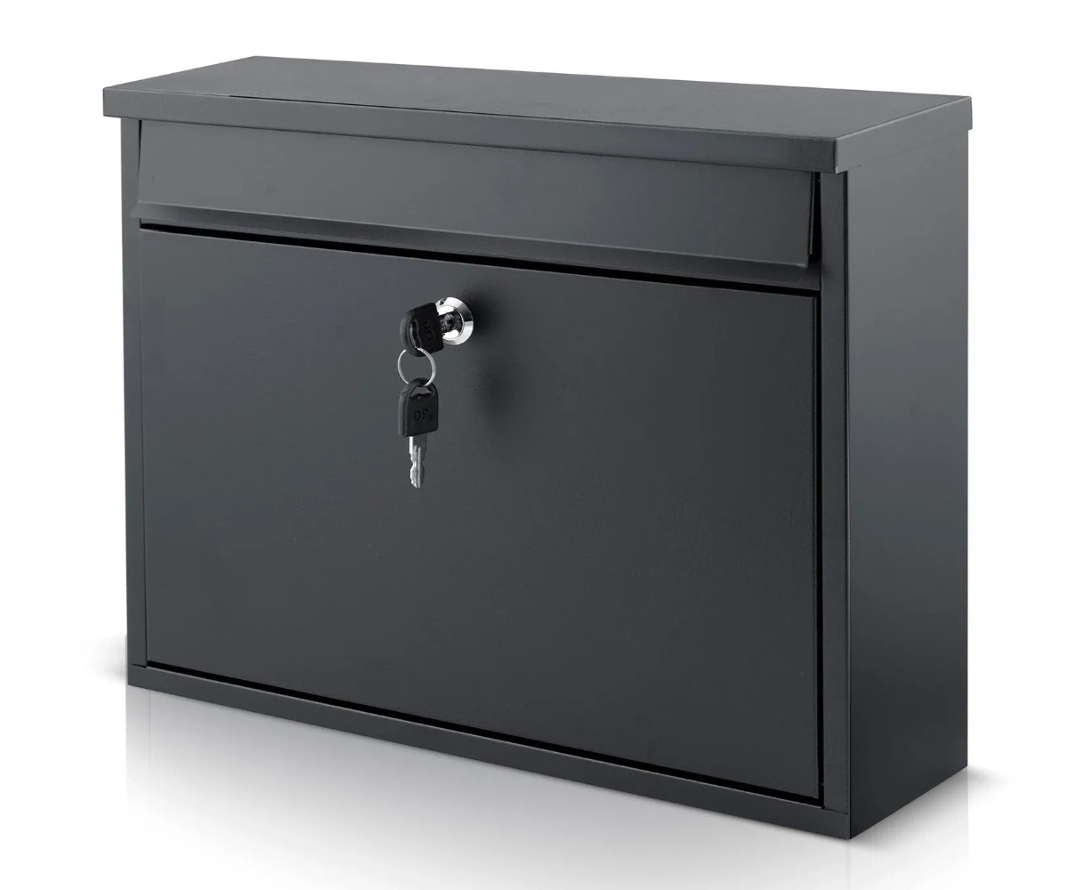 Postkast HUMBERG HM-860 37,5×30×12cm – must, lukustatud ja valmistatud kvaliteetsest materjalist.
