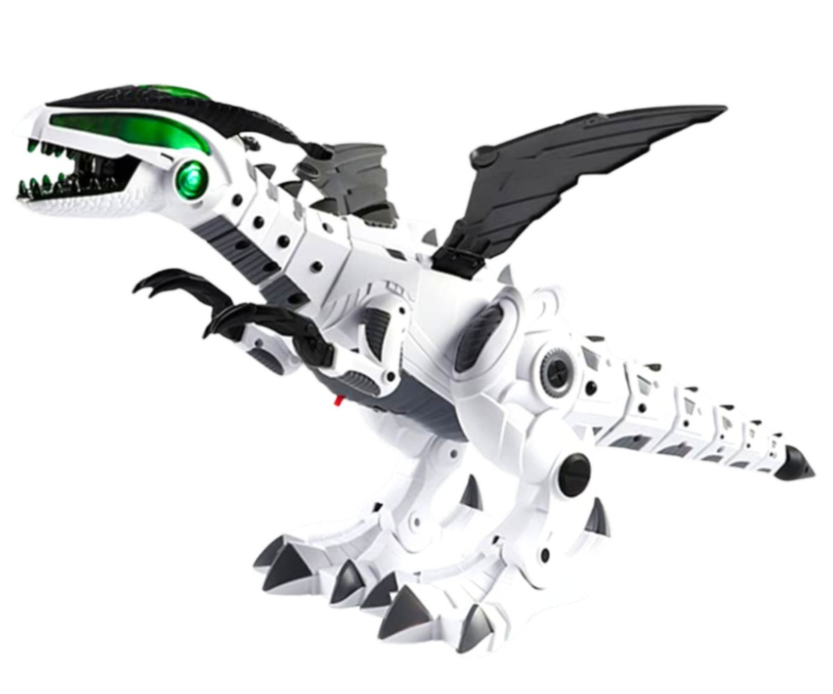 Futuristlik interaktiivne robotdinosaurus valguse ja heli funktsioonidega, mis pakub lõbusat mänguelamust.