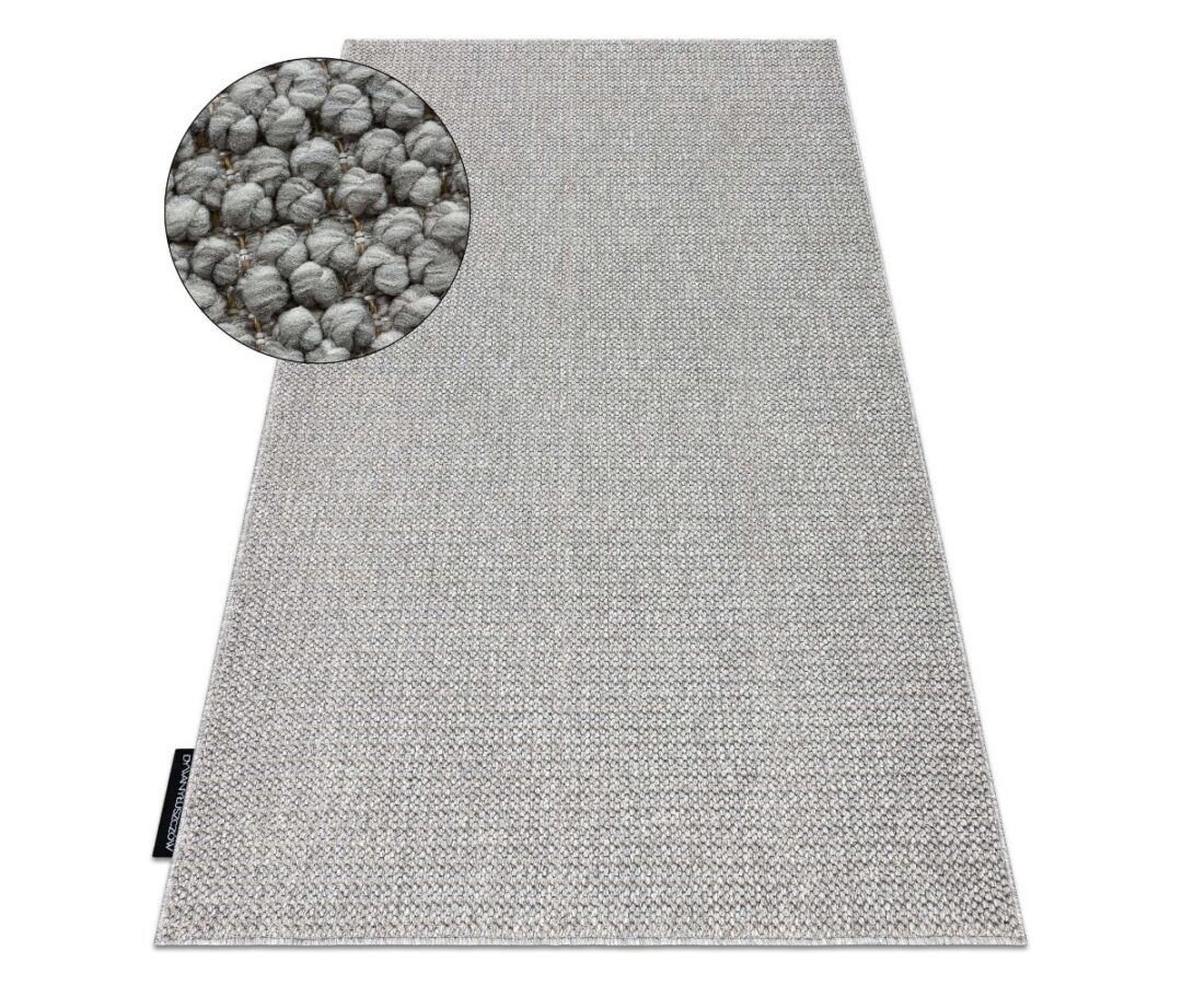 Pehme aasaline elutoa vaip CASABLANCA LOOP - helehall, detailne tekstuur