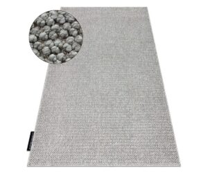 Pehme aasaline elutoa vaip CASABLANCA LOOP - helehall, detailne tekstuur