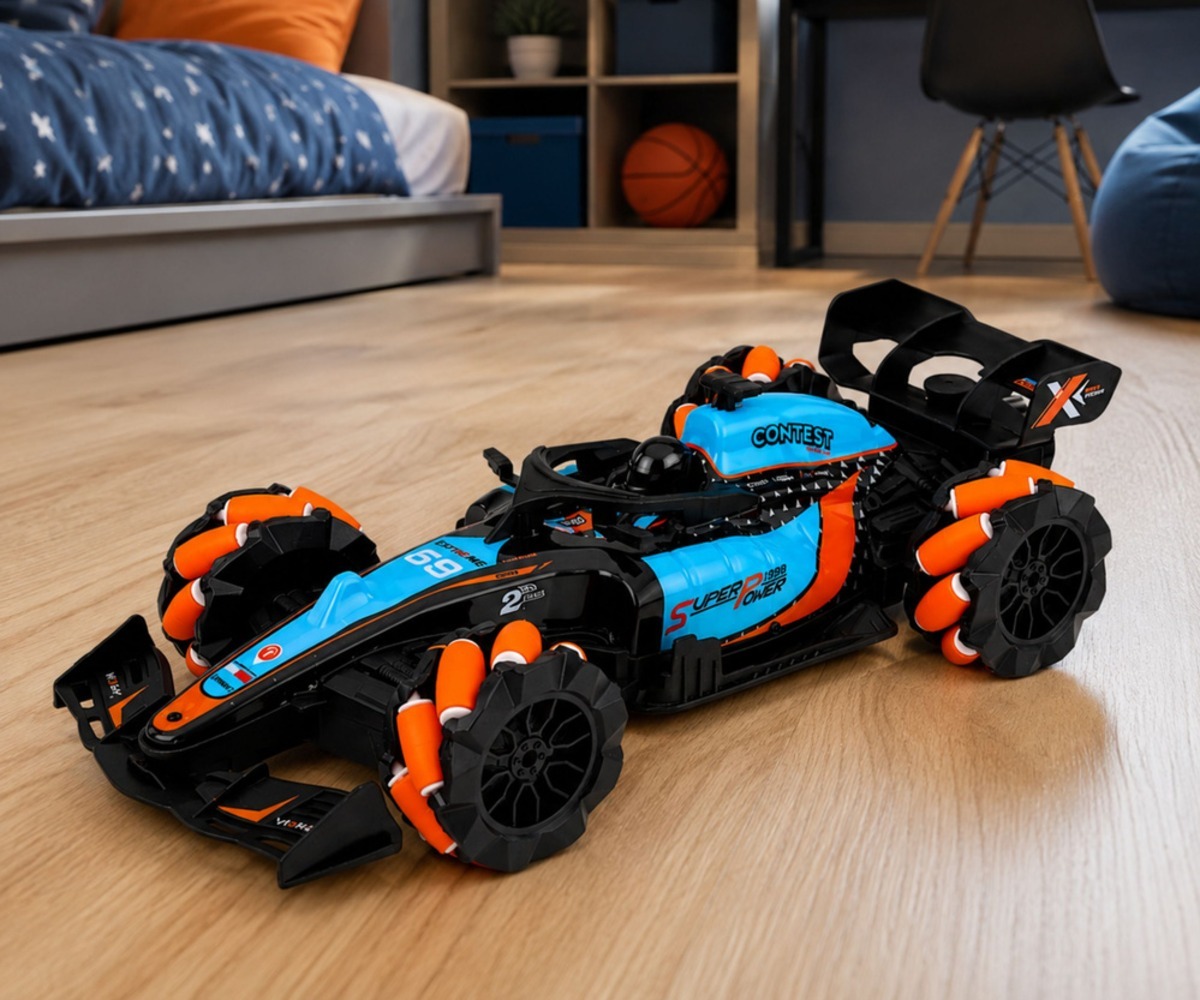 Puldiga driftiauto Sport tuledega – 31cm toas mängimiseks