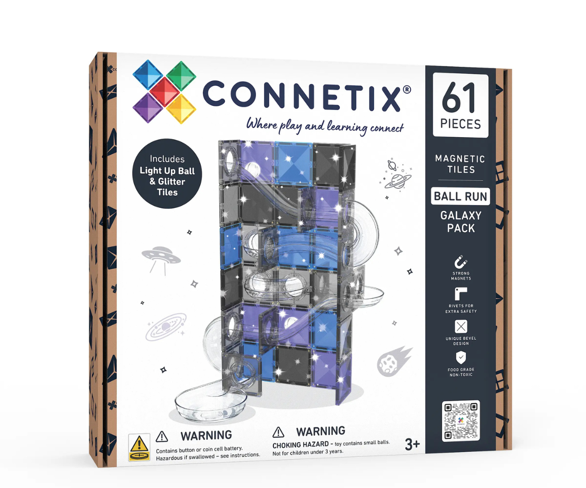 Connetix magnetklotsid Ball Run Galaxy Pack valguspallidega – 61-osaline 4