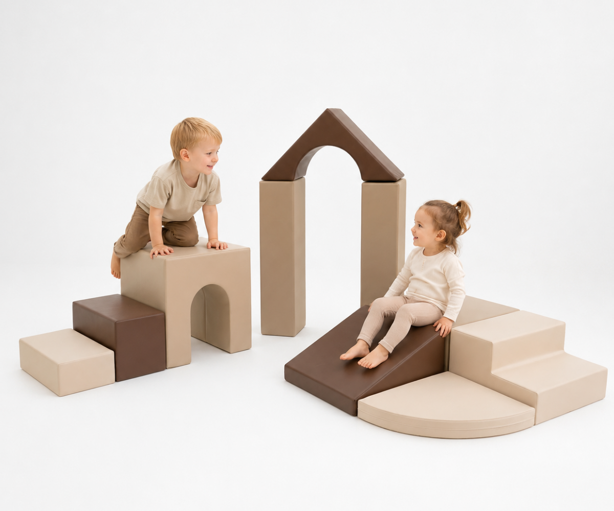 IGLU pehmete mänguklotside komplekt Baby Gym - Chocolate Factory