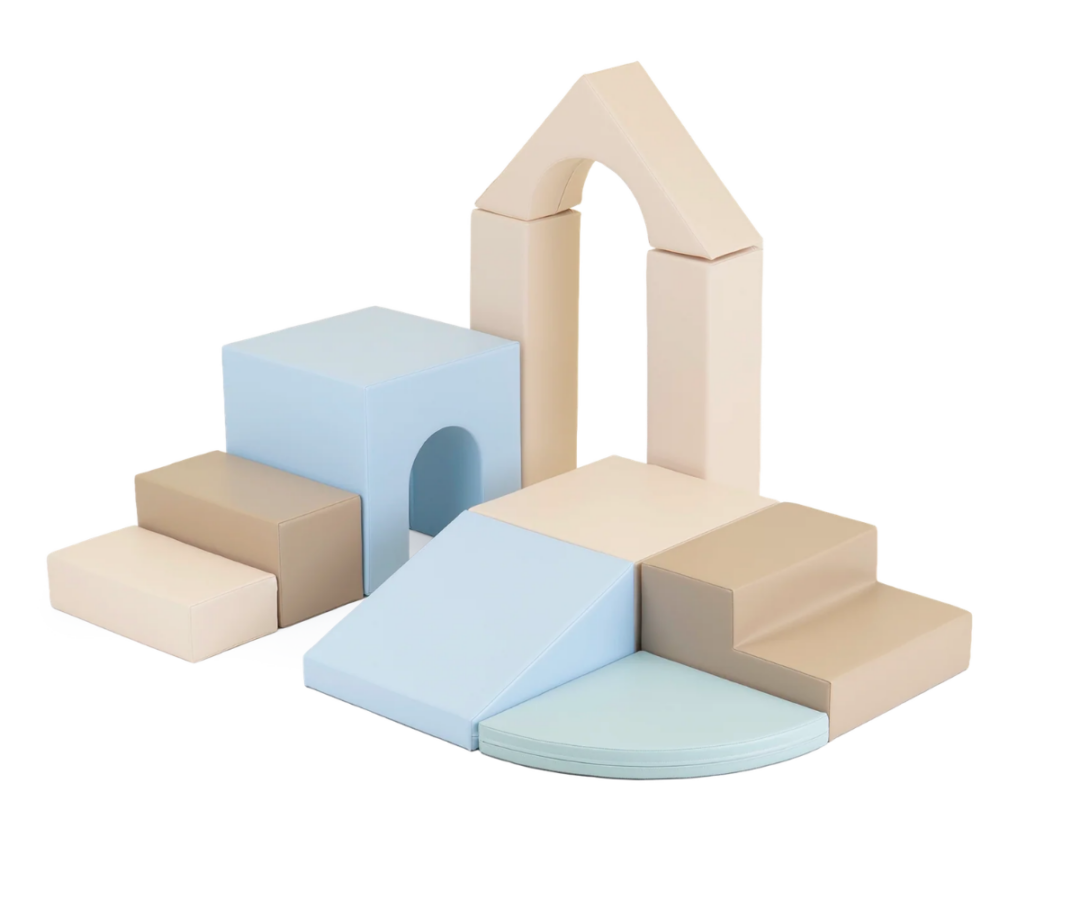 IGLU pehmete mänguklotside komplekt Baby Gym - Earth Pastel
