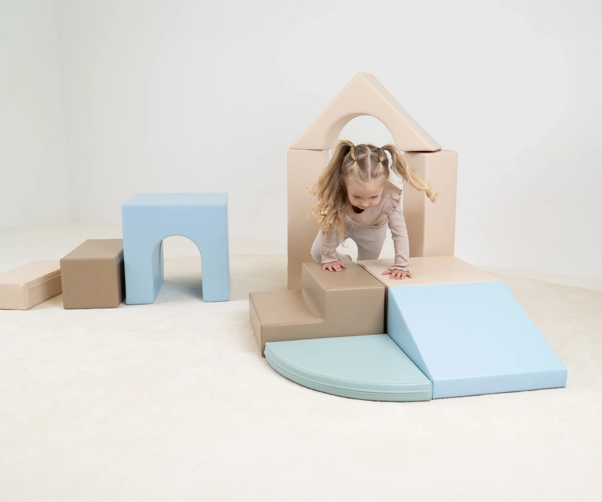 IGLU pehmete mänguklotside komplekt Baby Gym - Earth Pastel