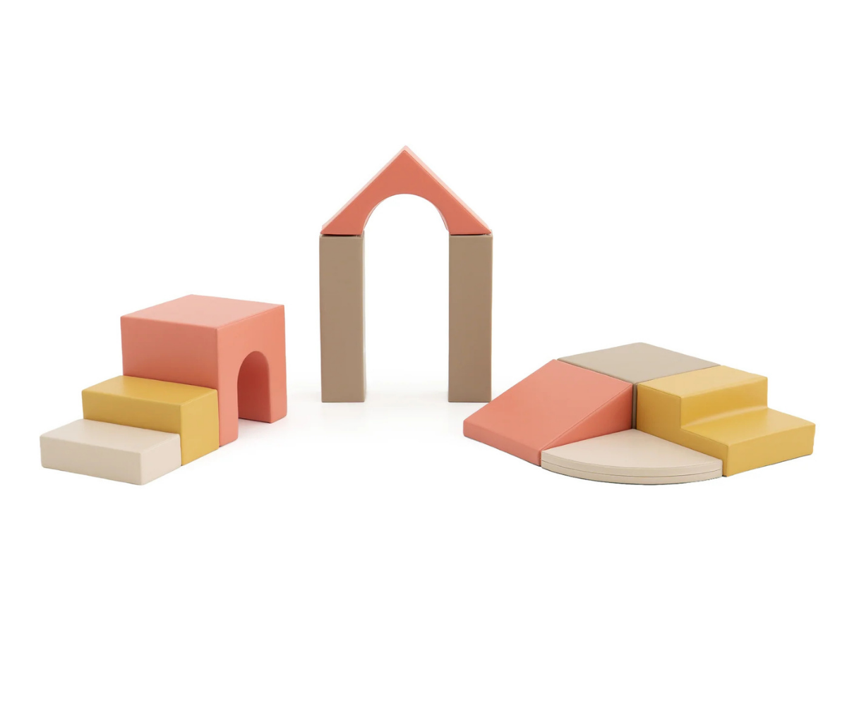 IGLU pehmete mänguklotside komplekt Baby Gym - Pastel Fries
