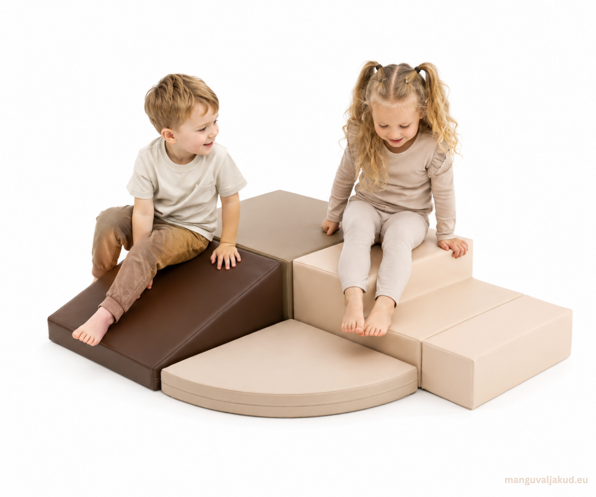 IGLU pehmete mänguklotside komplekt Corner Climber - Chocolate Dune