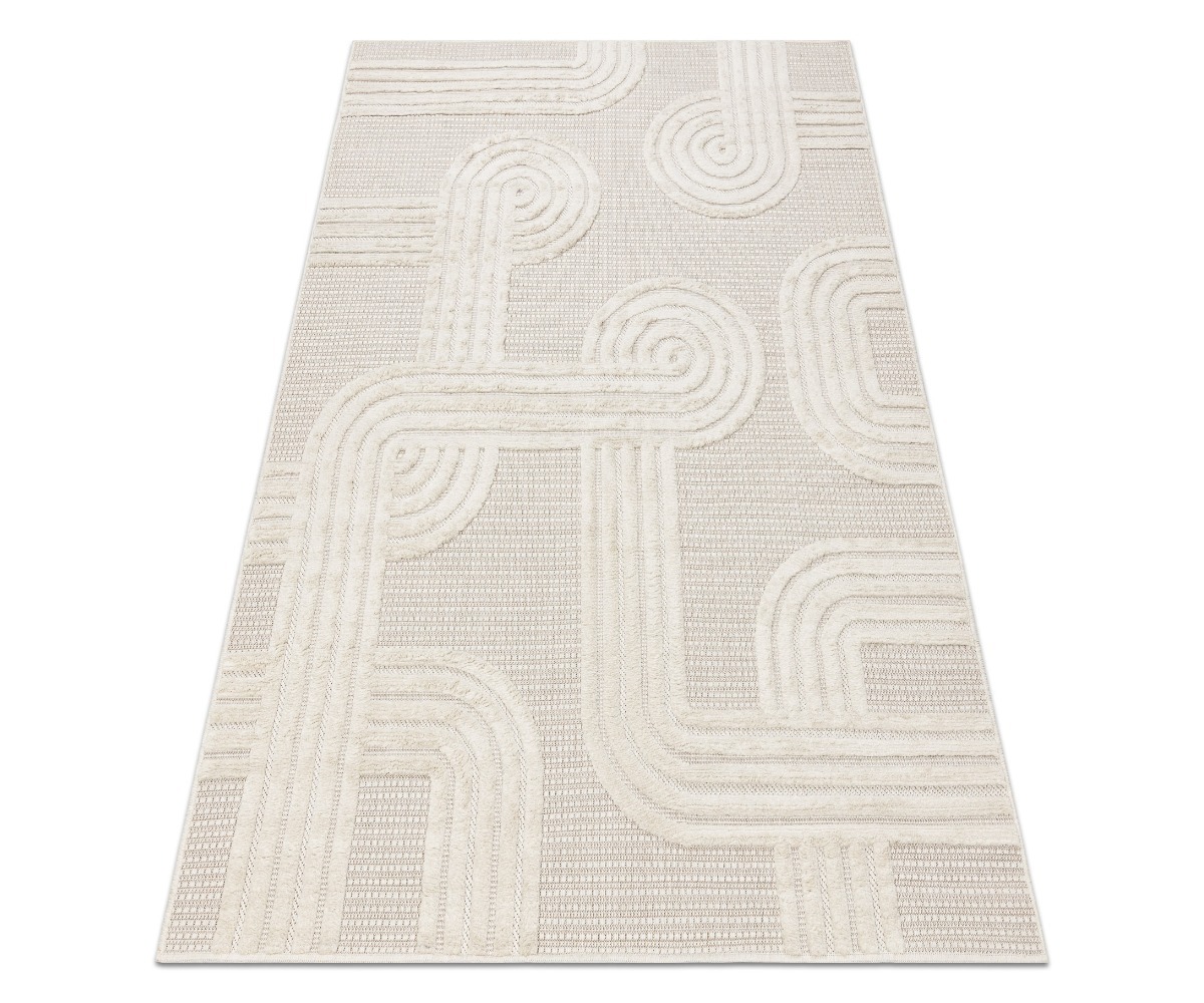 Vaip SANTO SISAL 1001 geomeetrilise mustriga, stiilne – valge. Stiilne Vaip SANTO SISAL 1001.